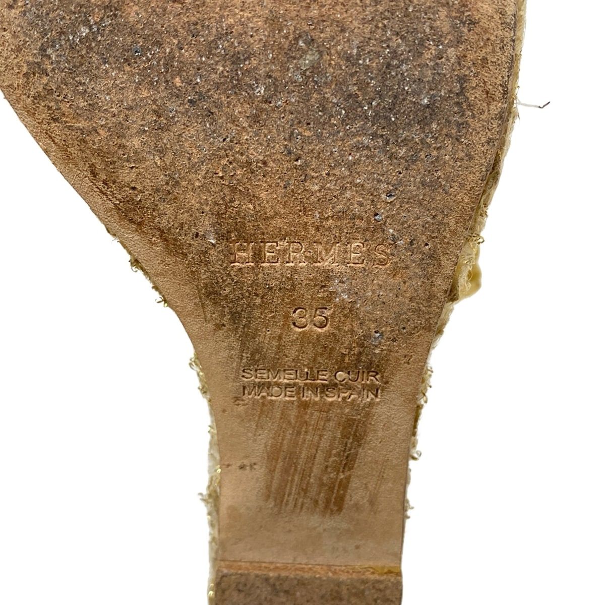 エルメス　レジェンド　ゴールド　35 HERMES エルメス レジェンド サンダル ゴールド(ブラウン) H172196Z