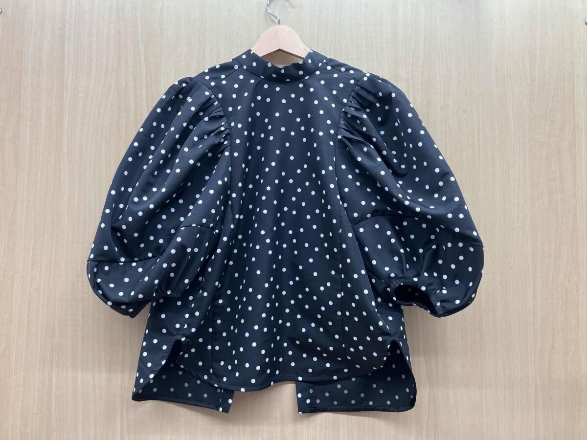 aLORS アロー Eva エヴァ ボリュームパフスリーブ ドット ブラウス S-M