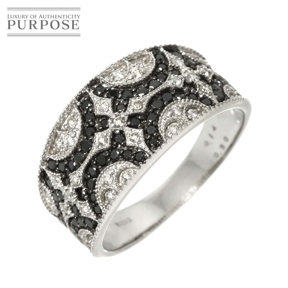 K18WG 750 ダイヤ・ブラックダイヤリング3点まとめ売り K18WG 750 ダイヤ・ブラックダイヤリング3点まとめ売り K18WG 750