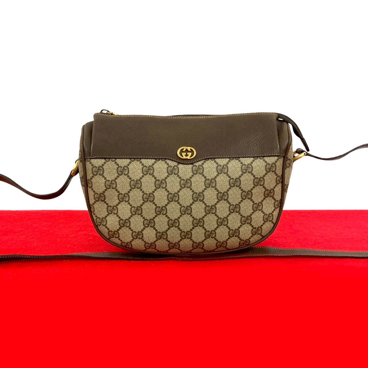極 美品 GUCCI グッチ オールドグッチ ヴィンテージ GG ロゴ 金具