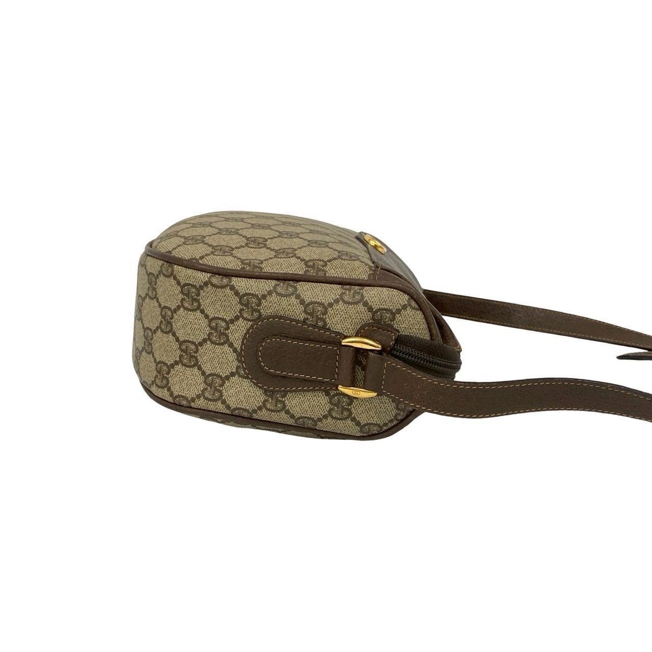 ✨美品✨　グッチ　GGスプリーム　オールドグッチ　ロゴ金具　ブラウン　レザー 極 美品 GUCCI グッチ オールドグッチ ヴィンテージ GG ロゴ 金具