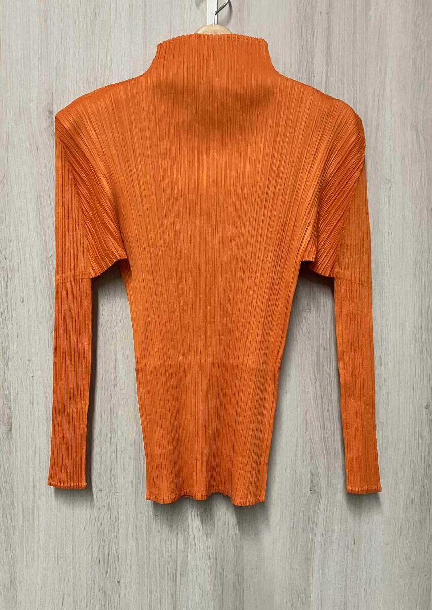 プリーツプリーズ イッセイミヤケ 長袖カットソー ロンＴ オレンジ プリーツプリーズ イッセイミヤケ 長袖カットソー ロンT オレンジ