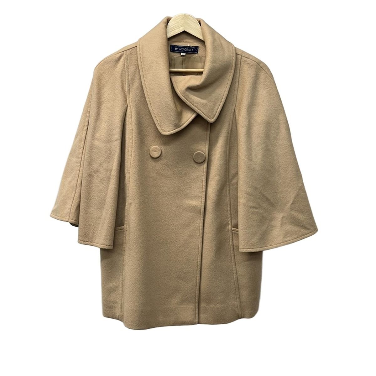 M S GRACY エムズグレイシー ポンチョ サイズ38 レディース - ピンクベージュ 秋 冬