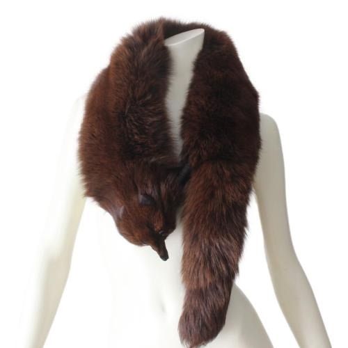 フォックスの襟巻き(成人式で一度使用しました) S74【新品同様】リアル