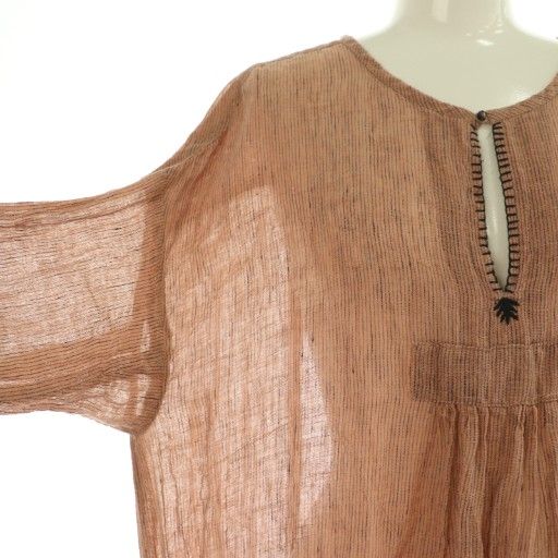 パドカレ pas de calais リネンワンピース ロング ストライプ 34