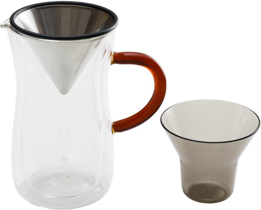 【数量限定】bonmac ボンマック ダブルウォール コーヒーカラフェセット 700ml カラフェ:直径9.9×高さ17.5cm、フィルター:直径9.8×高さ7.9cm、ホルダー:直径9.5×高さ8cm 6,265円