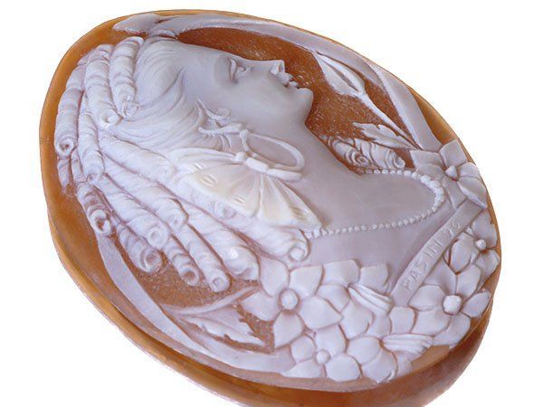 ジュエリー極】パスクワーレ・インジェニート作 華やかな女性と花の