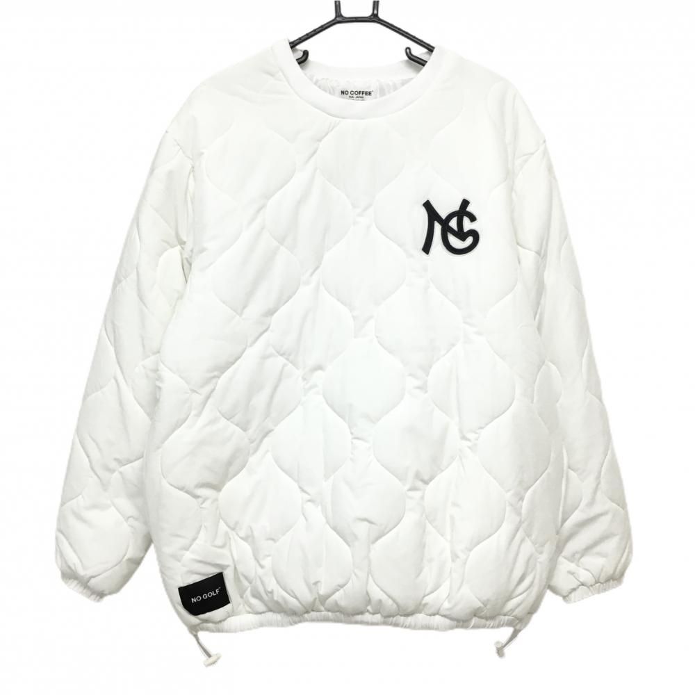 超美品】ノーコーヒー×クラブハウス 中綿スニード 白×黒 キルティング