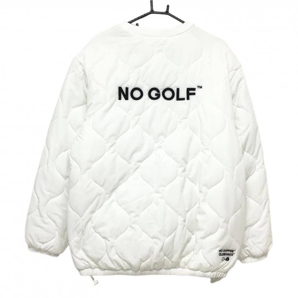 超美品】ノーコーヒー×クラブハウス 中綿スニード 白×黒 キルティング