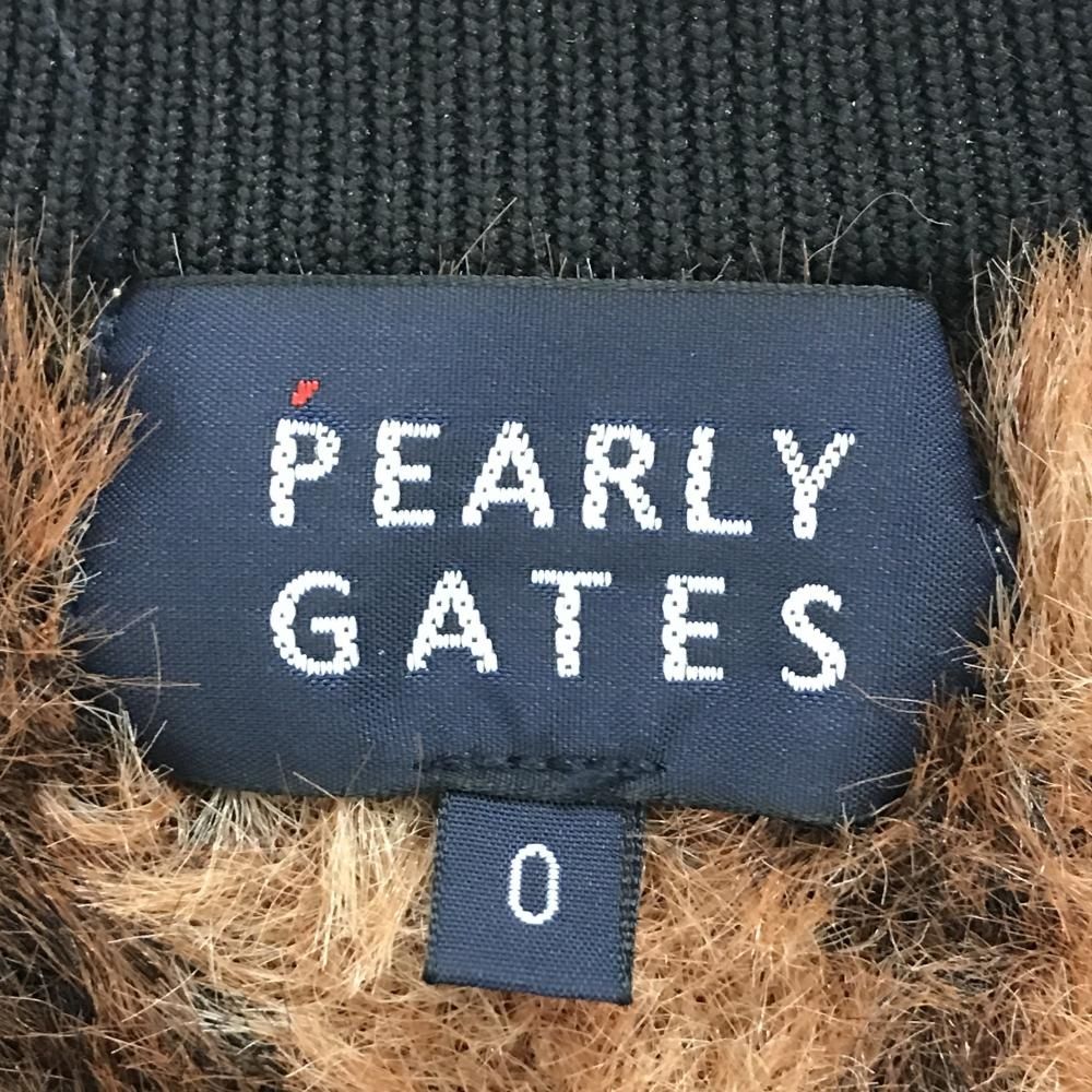 超美品】パーリーゲイツ セーター ベージュ×黒 レオパード ニット