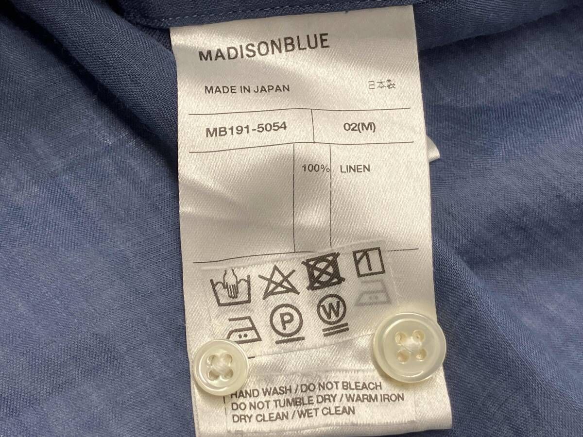 MADISON BLUE MADAME SHIRT LINEN マディソンブルー 長袖ブラウス