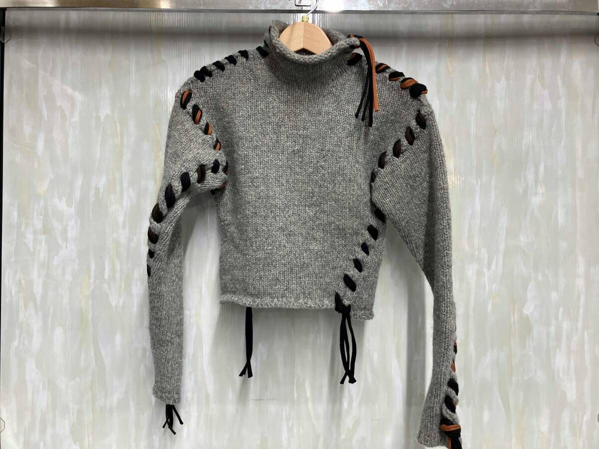 Acne studios アクネスタジオ レースアップショートニット