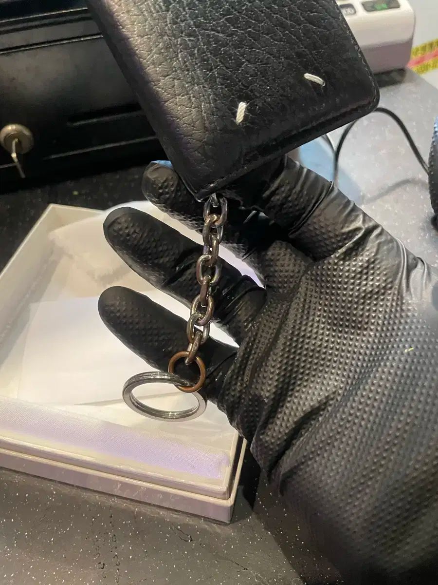 メゾンマルジェラ キーホルダー財布 ブラック OS