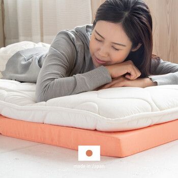 【2026，人気SALE】 腰が気になる方に バランスマットレス シングル 厚さ5cm 4つ折り 日本製 約91X192X5cm ライトブルー その他
