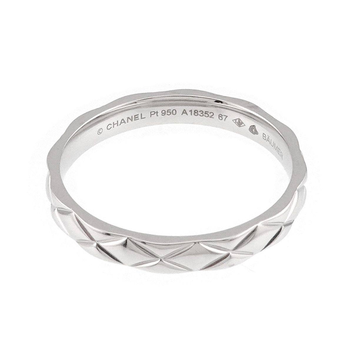 シャネル CHANEL マトラッセ #67 リング Pt プラチナ 指輪 Ring