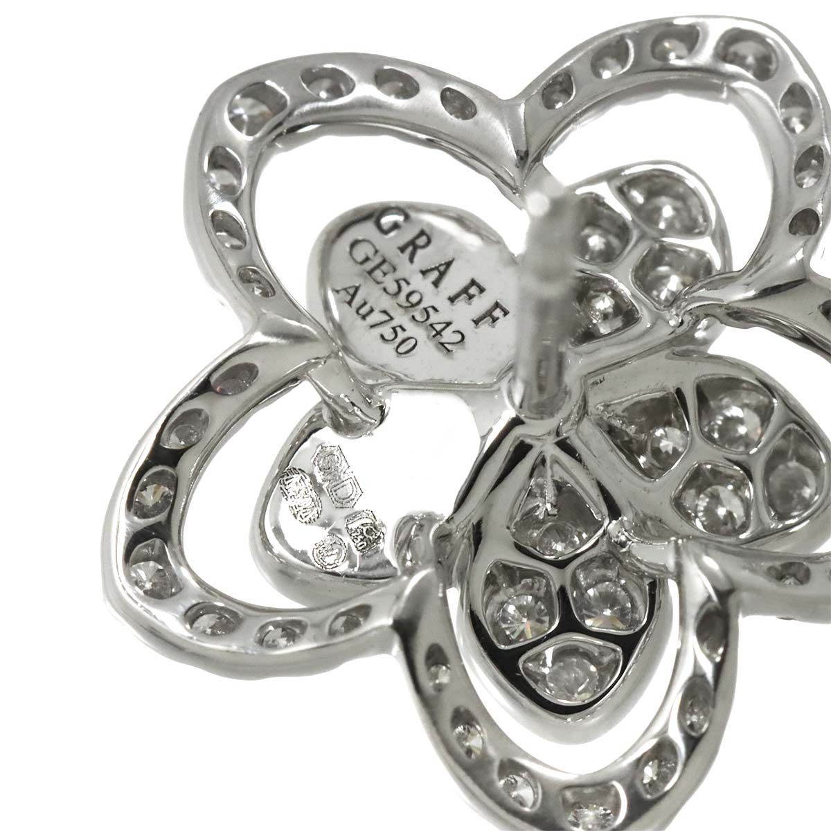 GRAFFグラフ　オーナメント グラフ GRAFF ワイルドフラワー ダイヤ ピアス K18 WG ホワイト