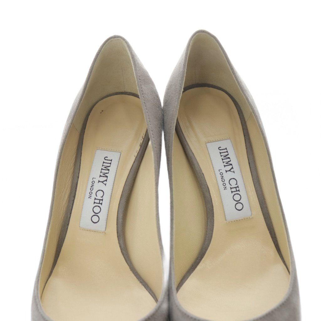 ジミーチュウ JIMMY CHOO スエード パンプス ピンヒール 36 グレー