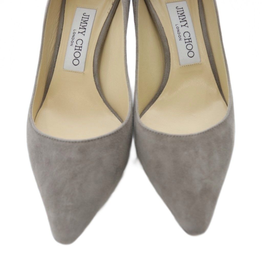 ジミーチュウ JIMMY CHOO スエード パンプス ピンヒール 36 グレー