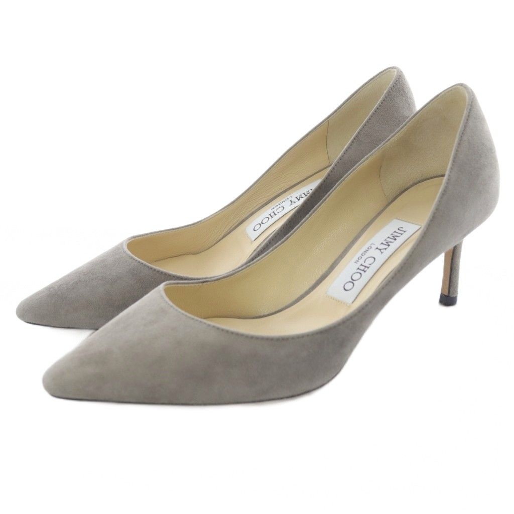 ジミーチュウ JIMMY CHOO スエード パンプス ピンヒール 36 グレー