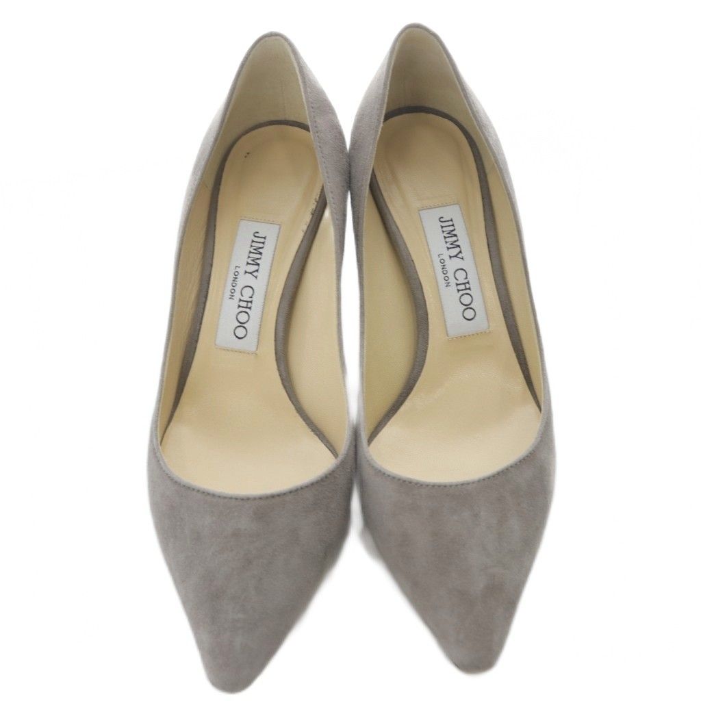 ジミーチュウ JIMMY CHOO スエード パンプス ピンヒール 36 グレー