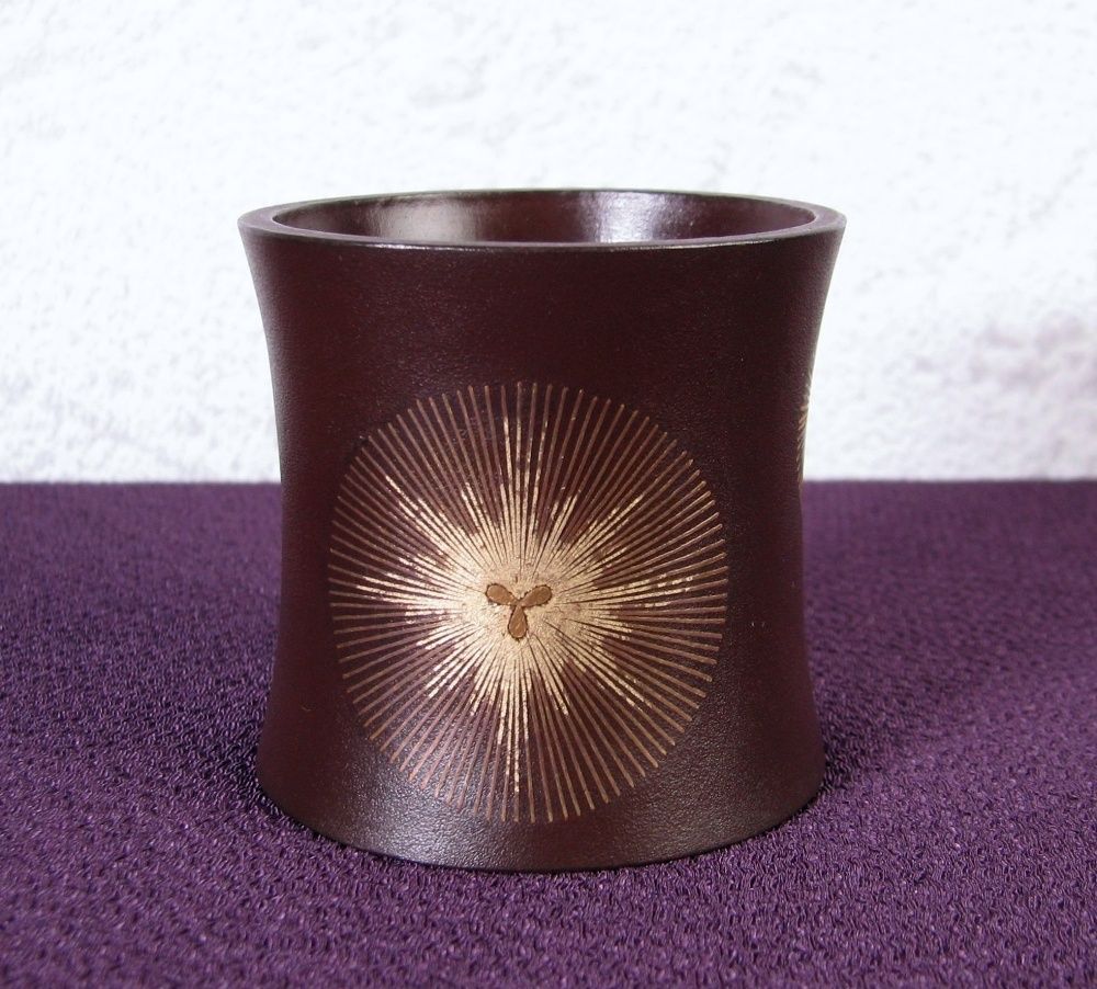 ◆k682◆茶道具 中川浄益　宝尽し象嵌四方蓋置　銅製 ◇k682◇茶道具 中川浄益 宝尽し象嵌四方蓋置 銅製