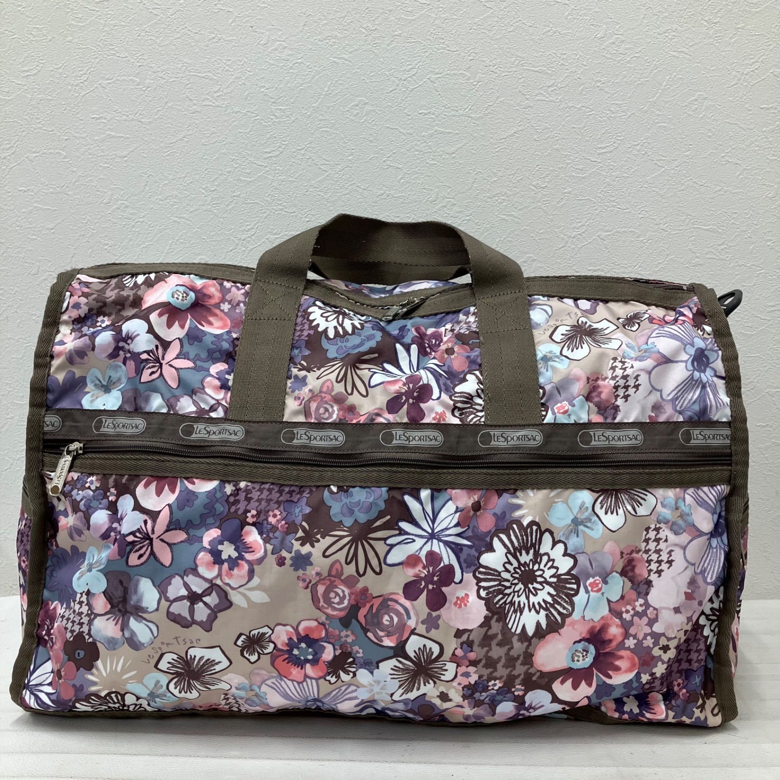 LeSportsac　ボストンバッグ　千鳥格子　レスポートサック　黒　白　ピンク レスポートサック LeSportsac ボストンバッグ LARGE WEEKENDER 7185