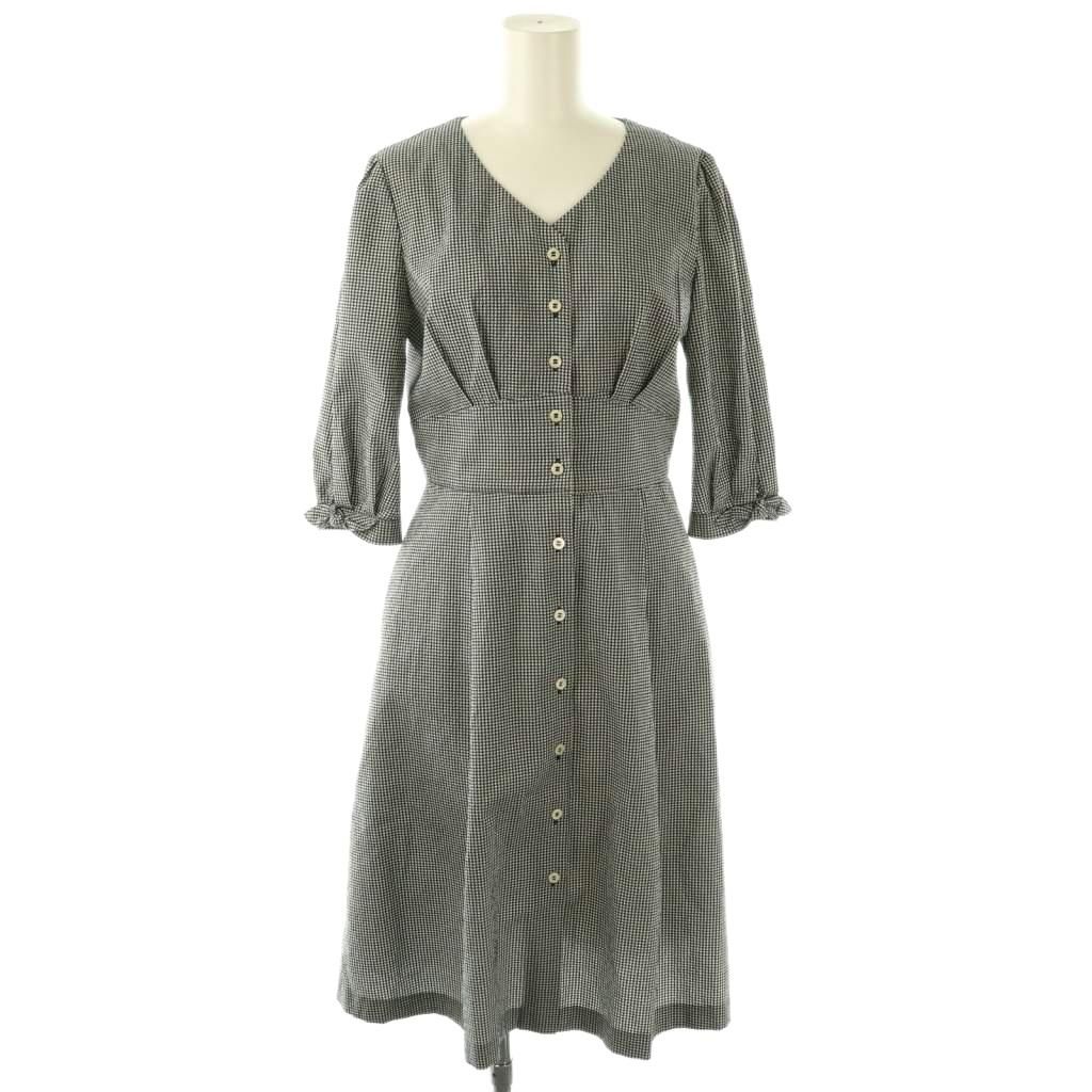 TOCCA 七分袖 ワンピース 6　新品タグ付き トッカ TOCCA ギンガムチェック 七分袖 シャツワンピース ミモレ