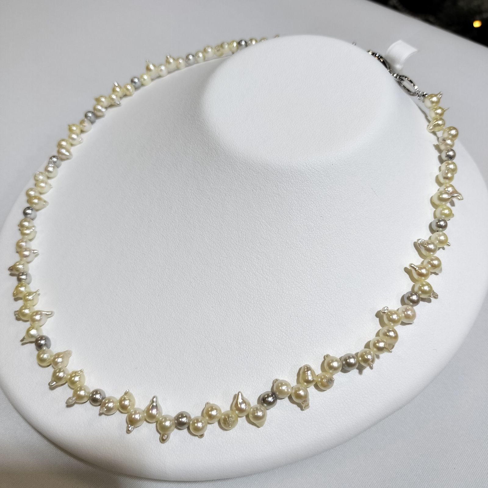 アコヤ真珠、あこや真珠ベビークレオパトラ、ネックレス あこや真珠 クレオパトラ珠（日本産）のネックレス ネックレス