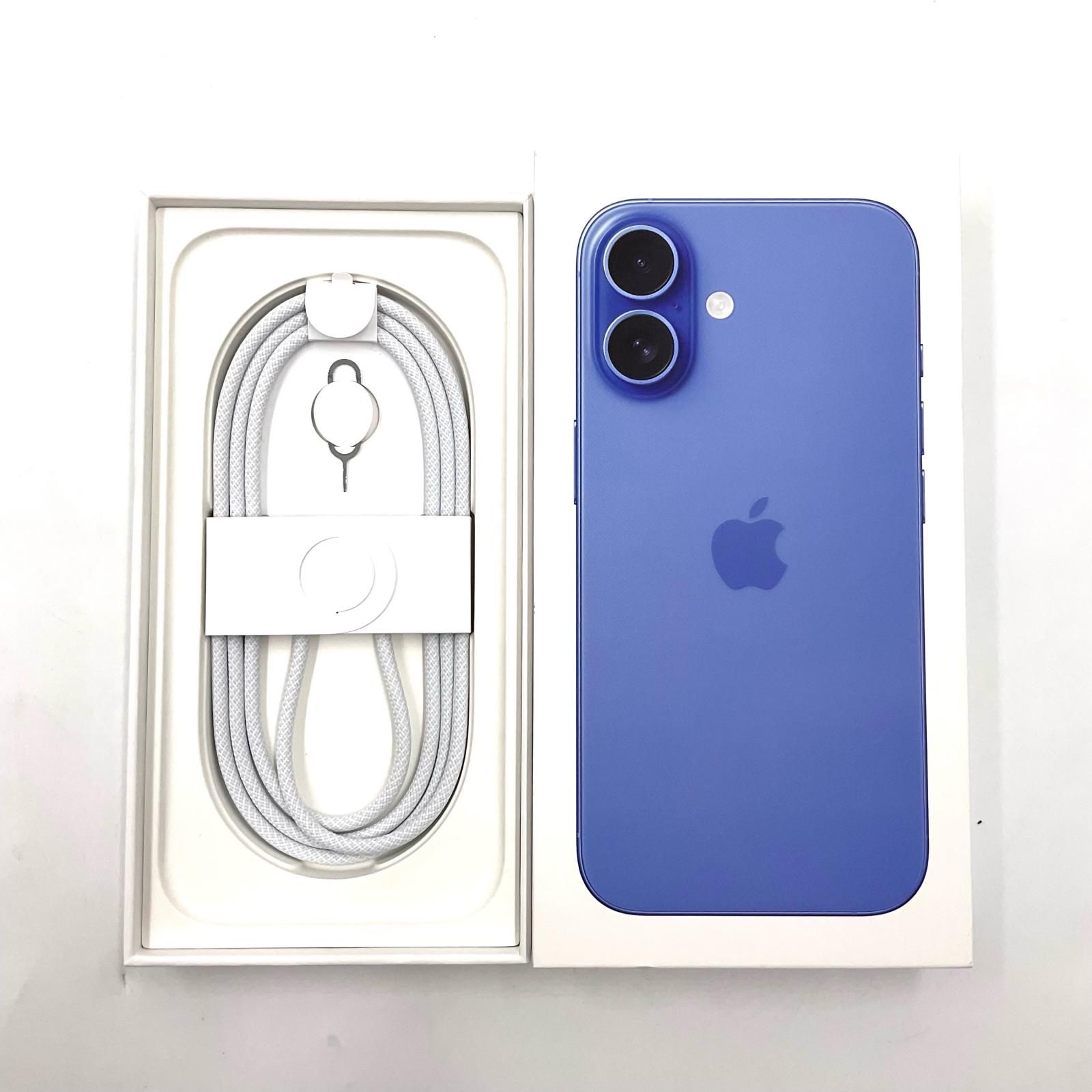 iPhone 16 128GB ウルトラマリン SIMフリー 白ロム 動作確認済 100