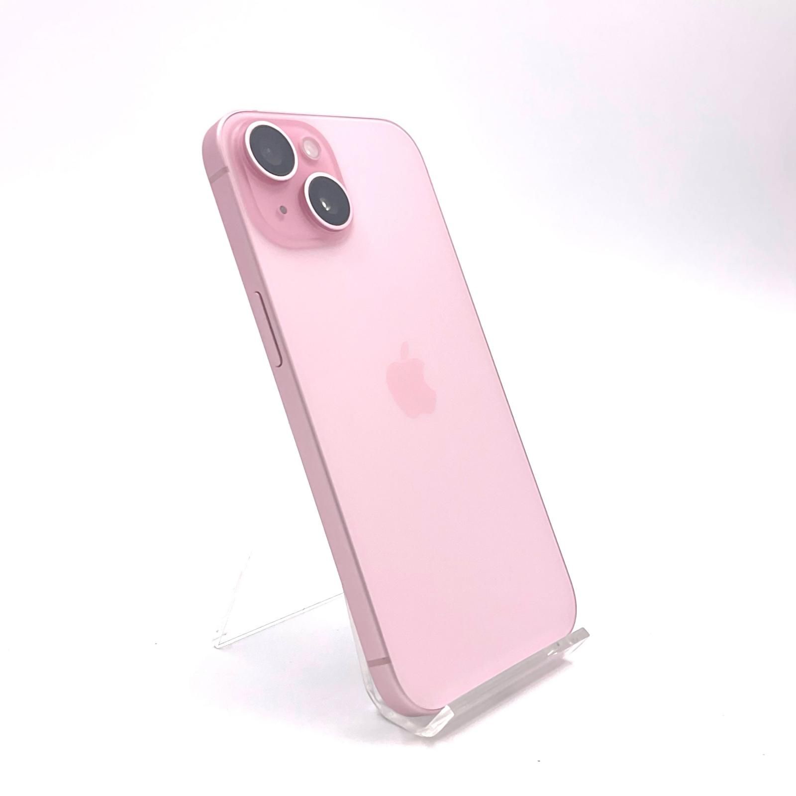 ショップ オープン iPhone 15 128GB ピンク SIMフリー バッテリー90 