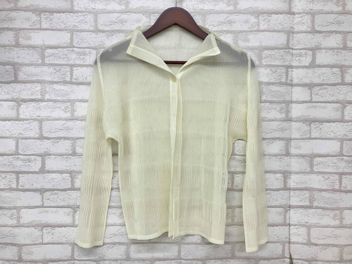 プリーツプリーズ　PLEATS PLEASE　メッシュ　カーディガン PLEATS PLEASE PP01-F0663 プリーツプリーズ イッセイミヤケ