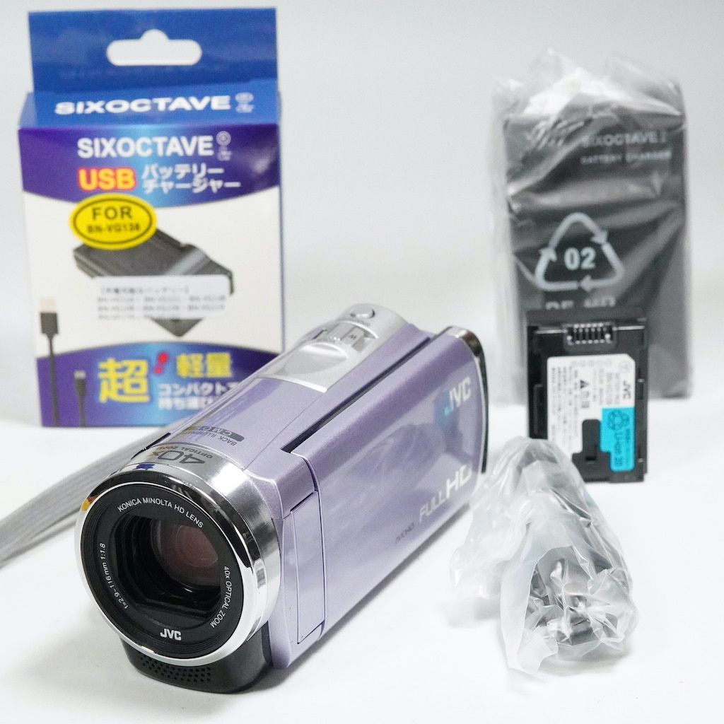 【良品】JVC Everio GZ-HM33-V フルHDデジタルビデオカメラ JVC GZ-HM33-V 16Gb SDカード付き 【公式通販】