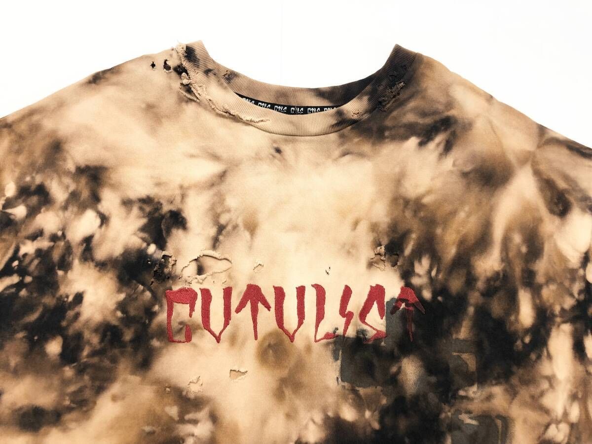 ○★新品未使用　CVTVLIST　ダメージ加工Tシャツ　2　ブリーチ 新品 未使用 CVTVLIST（カタリスト） ダメージ加工Tシャツ 2 ブリーチ