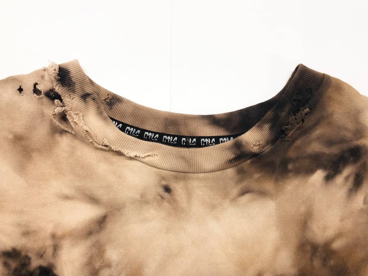 ○★新品未使用　CVTVLIST　ダメージ加工Tシャツ　2　ブリーチ 新品 未使用 CVTVLIST（カタリスト） ダメージ加工Tシャツ 2 ブリーチ