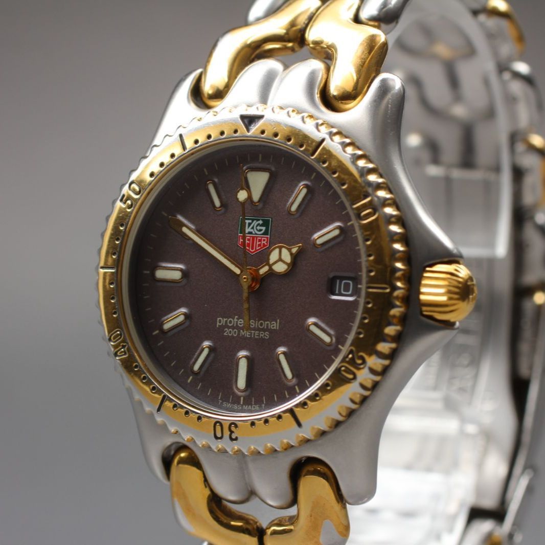 TAG Heuer タグホイヤー S 95 213 1 K 79317 SS GP グレー文字盤 クォーツ メンズ腕時計 あまりごまなし