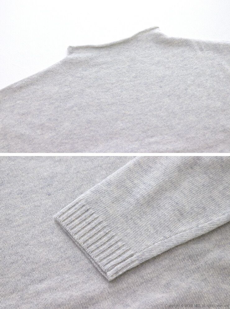 ブルーウィロー blue willow ウール混ニットボトルネックプルオーバー