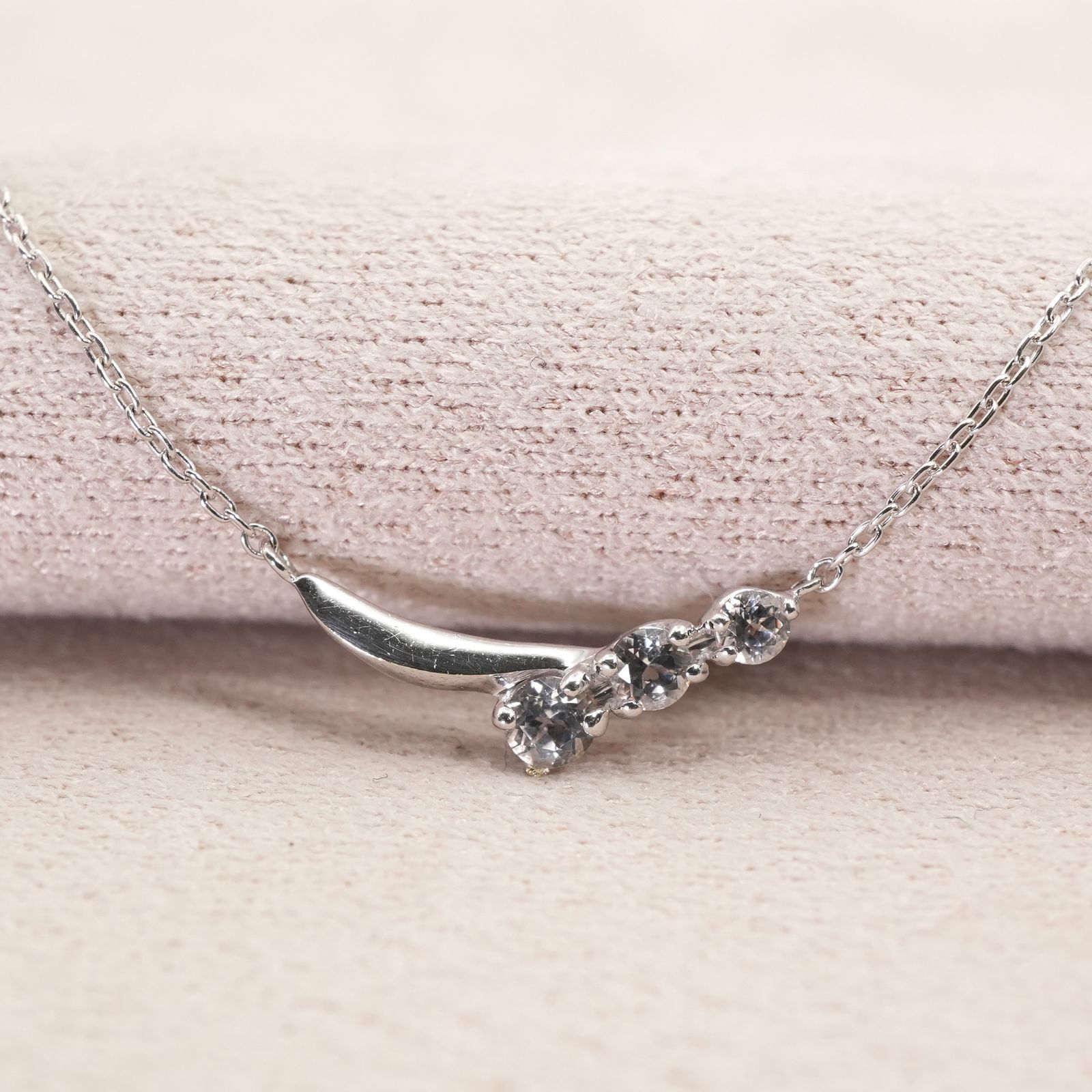 スタージュエリー K10 ホワイトトパーズ ネックレス/25-1957S - メルカリ