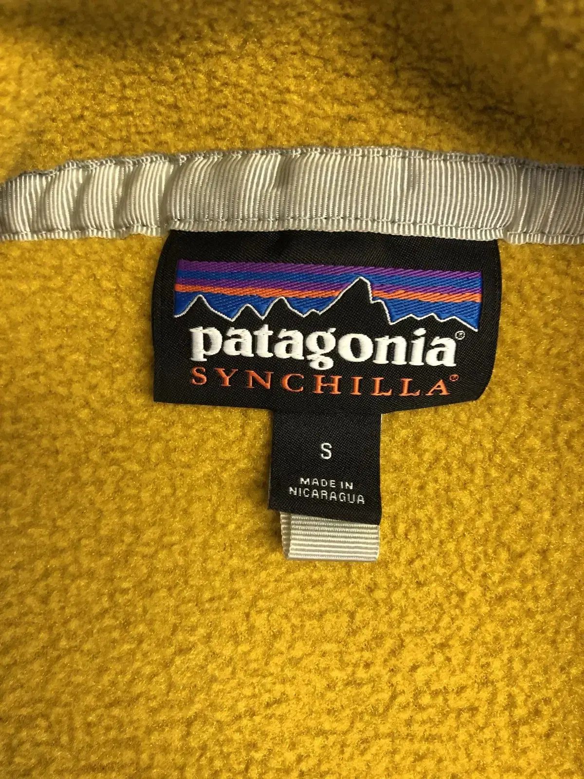 10 s patagonia パタゴニア Synchilla シンチラ スナップ-T イェロー ブラウン