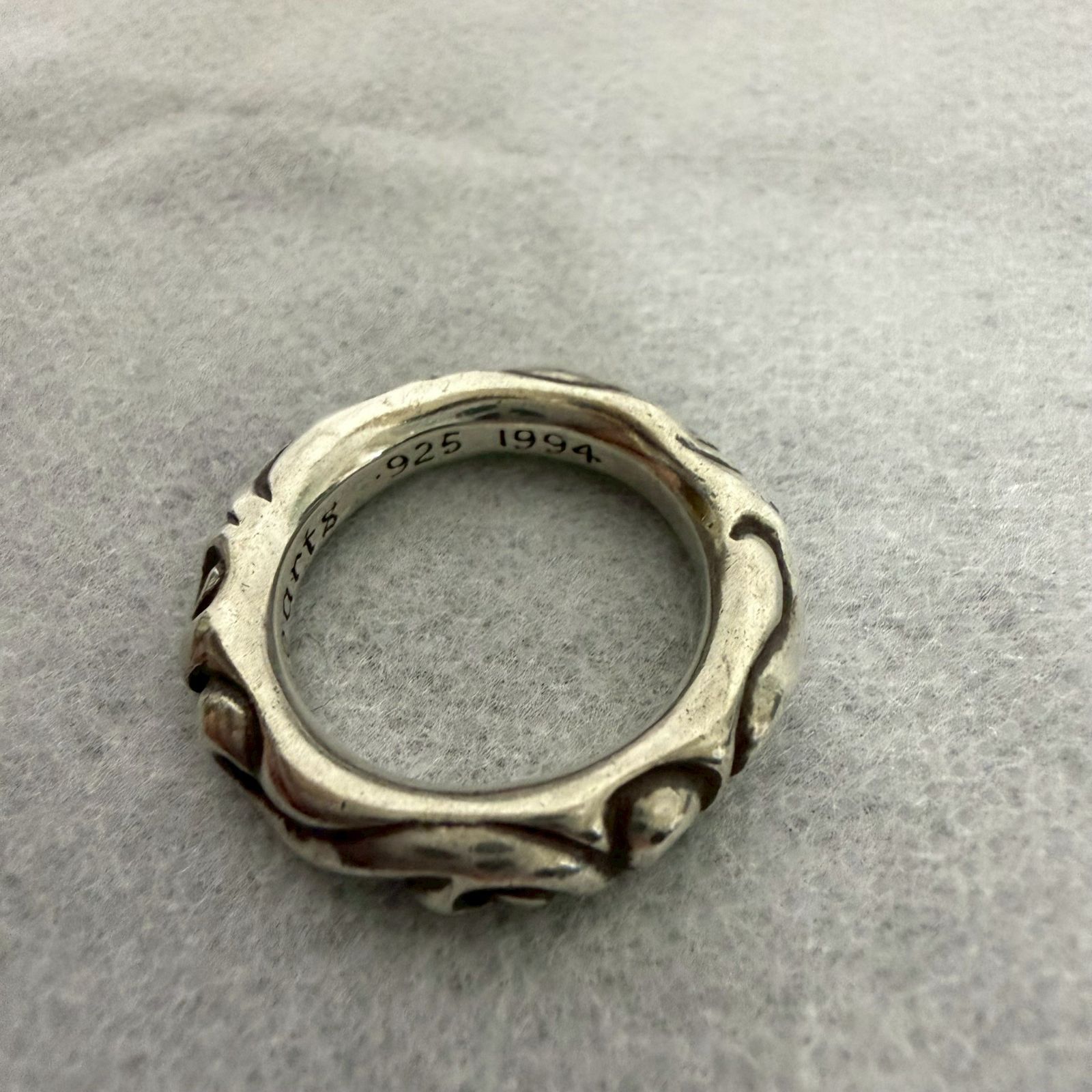 安心 本物 極美品 インボイス原本無修正 クロムハーツ スクロールバンドリング 安心 本物 極美品 インボイス原本無修正 クロムハーツ スクロール