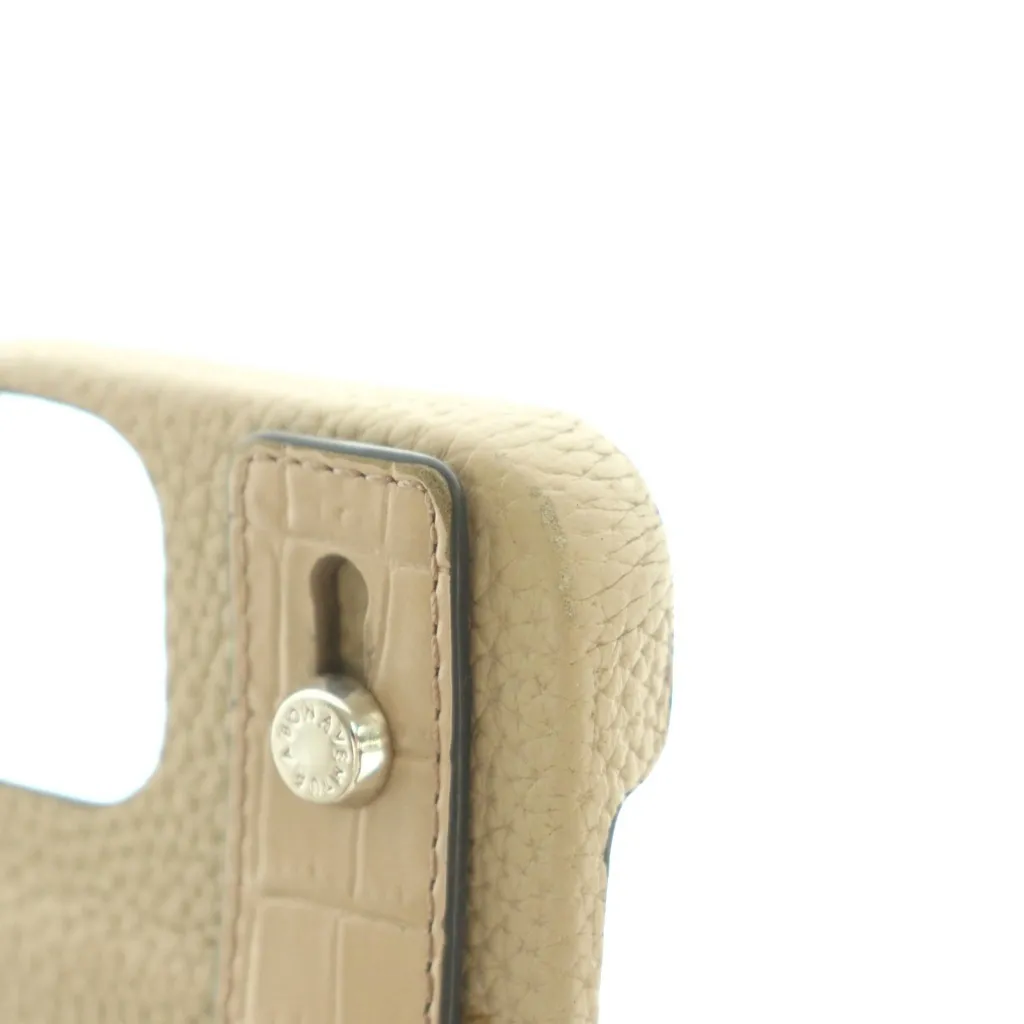 ボナベンチュラ ストラップ付きケース ベージュiPhone14 BONAVENTURA