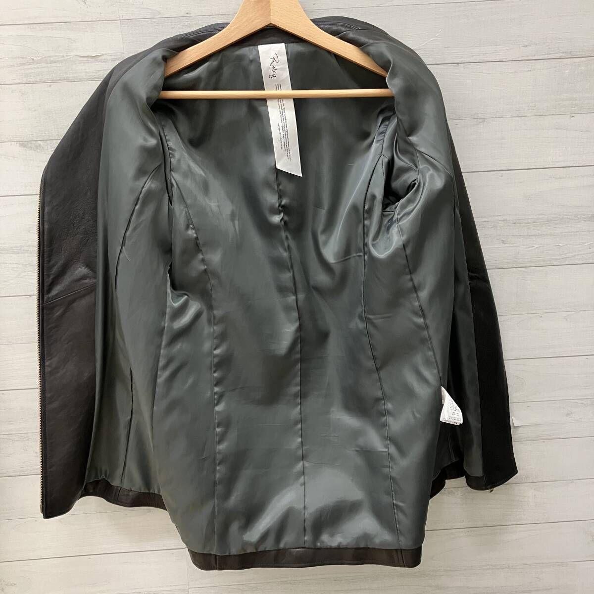 Risley リズレ- R2003-LJK2 レザ-ジャケット 羊革 ブラック サイズ36