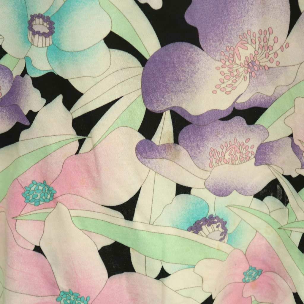 極美品✨LEONARD レオナールスポーツ 花柄プリント Tシャツ マルチ L レオナールスポーツ LEONARD SPORT カットソー Tシャツ 半袖 花柄