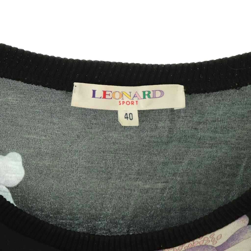 レオナールスポーツ LEONARD SPORT カットソー Tシャツ 半袖 花柄