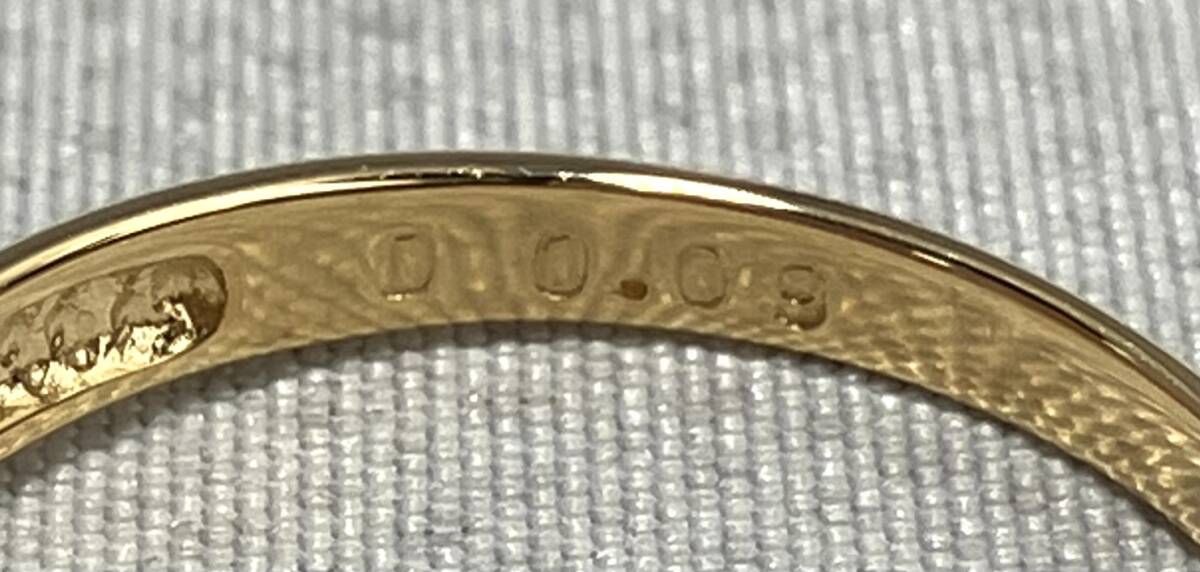 新品仕上済み 鑑別書付き K18 ガーネット ダイヤモンド 0.09ct リング