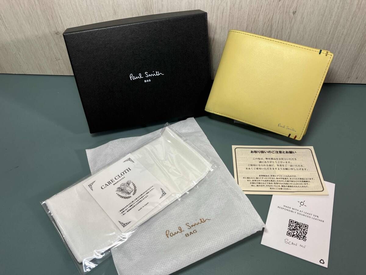 ショップ 【箱・保存袋あり】 PAUL SMITH/ポールスミス/二つ折り財布