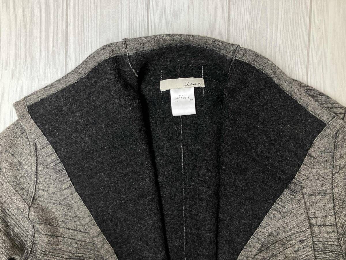 iines イイネス 佐藤繊維 リバーシブル ウール グラデーション コート