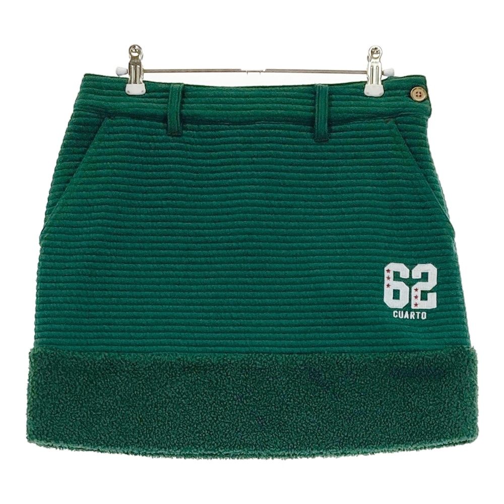 サイズ：M CUARTO UNITED クアルトユナイテッド  スカート 裾ボア  グリーン系 [240101438072] ゴルフウェア レディース ストスト