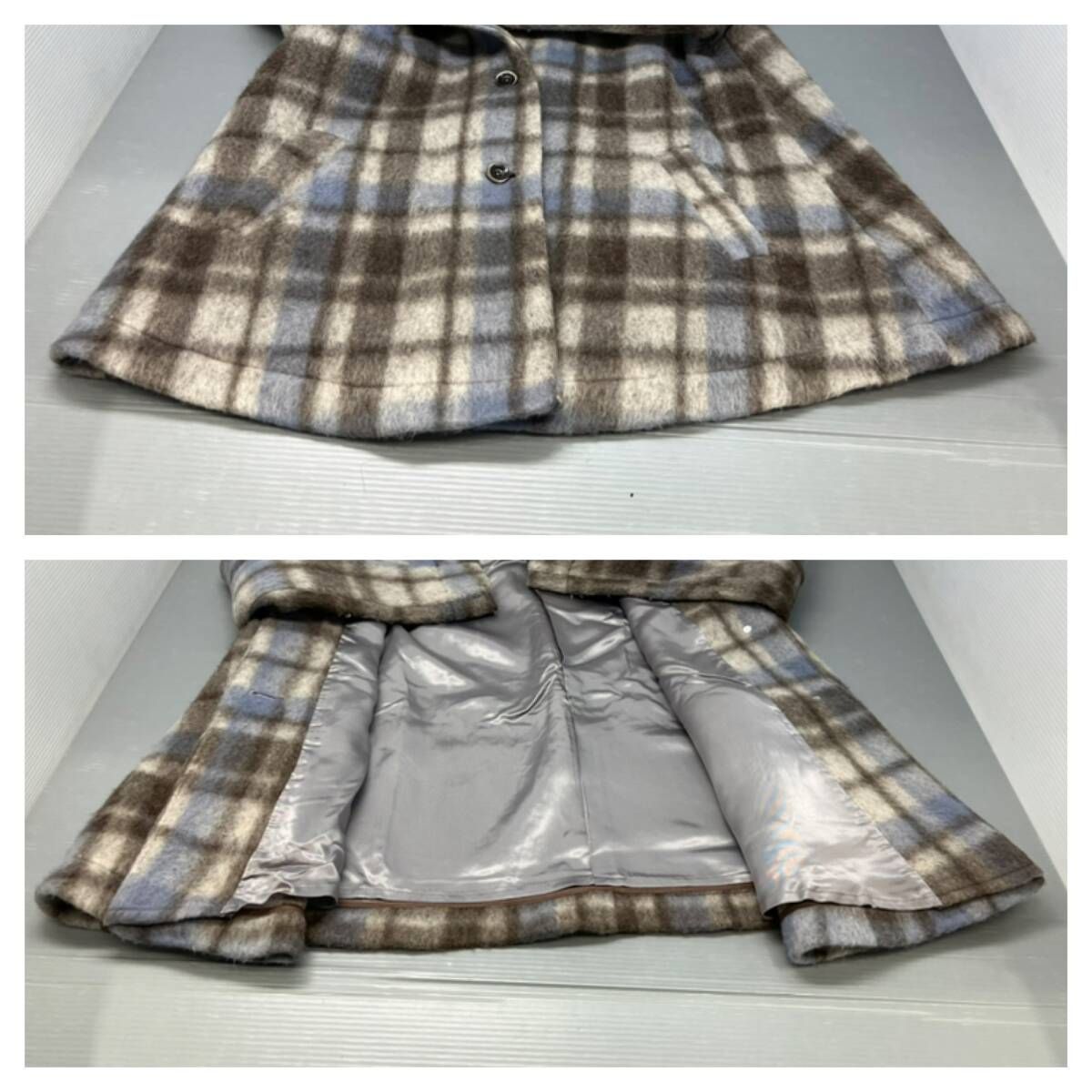 コットンハウスアヤ　CottonHouseAya　コート　日本製　チェック　軽い ☆ cotton house aya コットンハウス アヤ HWSC01469AM チェック柄 コ