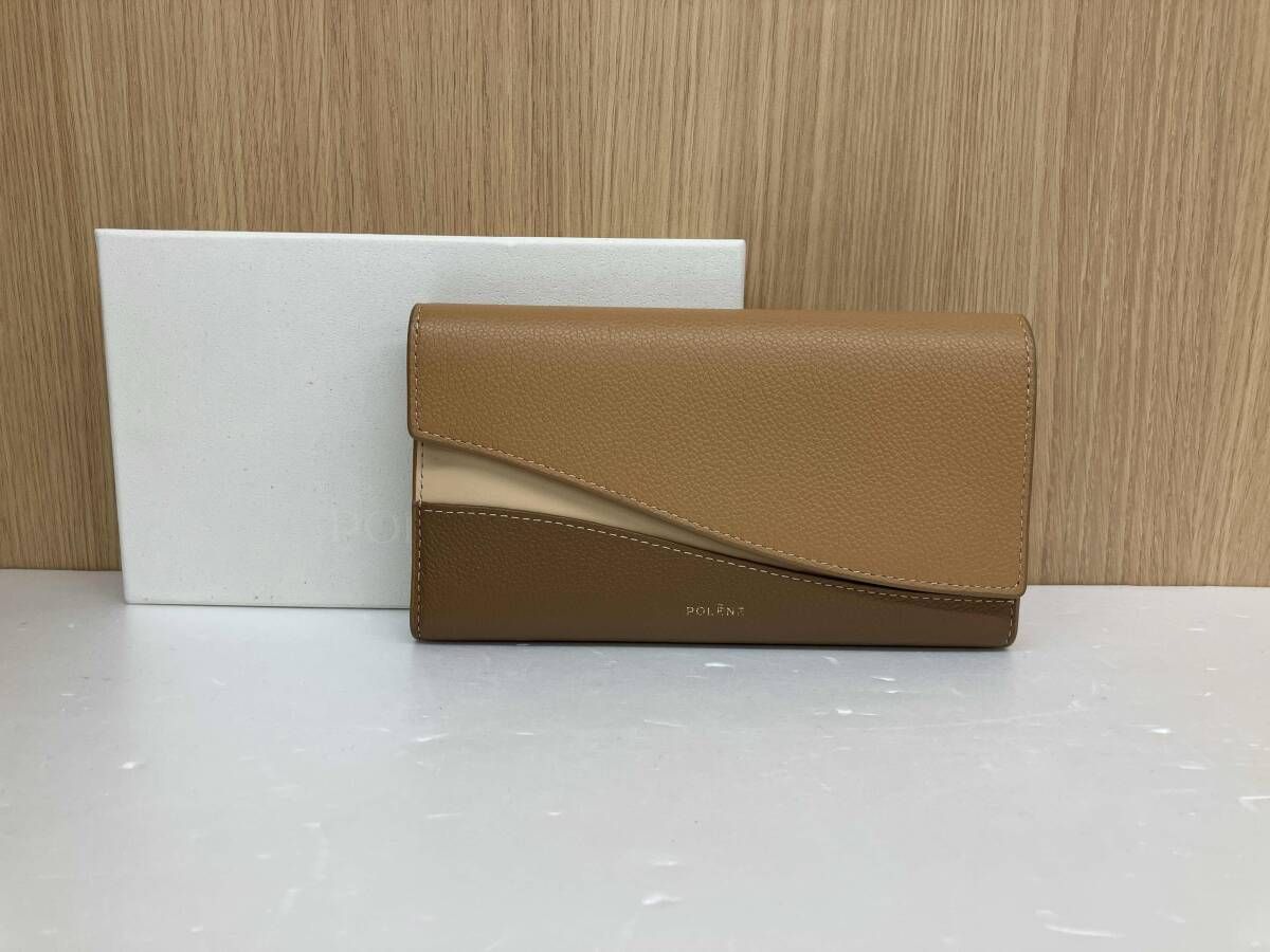 Polene ポレーヌ Sierra ウォレット 長財布 エディション トリオ キャメル 通年