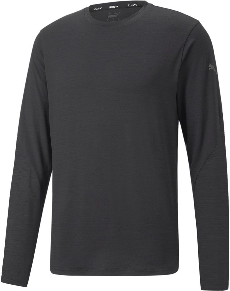 プーマ PUMA ランニング CLOUDSPUN 長袖 Tシャツ メンズ カットソー トレーニング フィットネス ジム スポーツ マラソン ジョギング 秋 冬 男性  522925 01 プーマ ブラック ヘザー